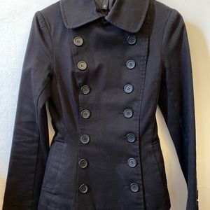 H&M Black Pea Coat Size 2